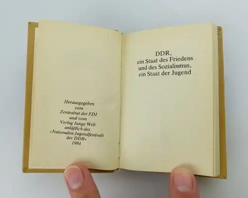 Minibuch: DDR ein Staat des Friedens und des Sozialismus  FDJ e255