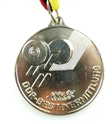#e4165 DDR Medaille Bestenermittlung Deutscher Gewichtheber Verband der DDR