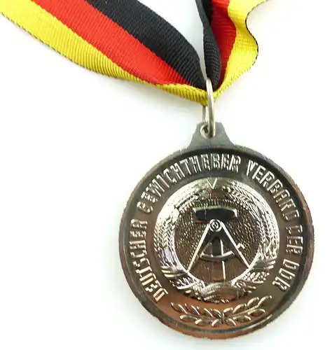 #e4165 DDR Medaille Bestenermittlung Deutscher Gewichtheber Verband der DDR