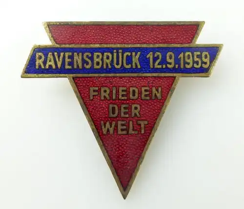 #e2069 Ravensbrück 12.9.1959 Frieden der Welt Abzeichen DDR