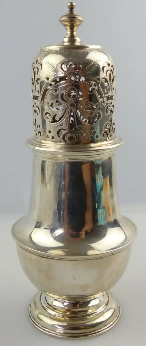 Englischer Zuckerstreuer in 925 Ag Silber aus London von 1898, norb848 0