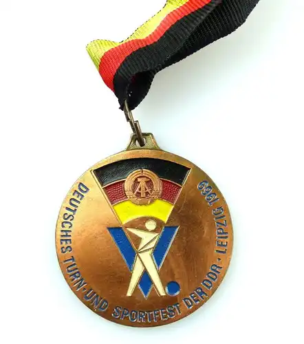 #e4049 Medaille V. Deutsches Turn- und Sportfest der DDR Leipzig 1969 20 Jahre