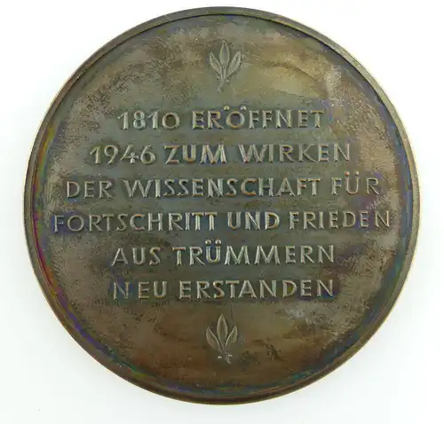 Medaille: Humboldtuniversität zu Berlin 1810 eröffnet 1946 neu entstanden e1105