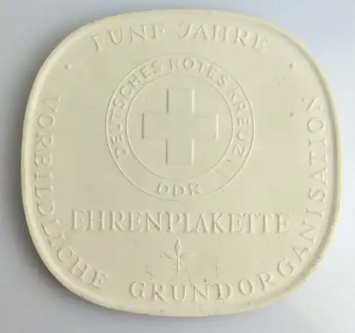Meissen Medaille: Ehrenplakette DRK 5 Jahre vorbildliche Grundorganis, Orden2200