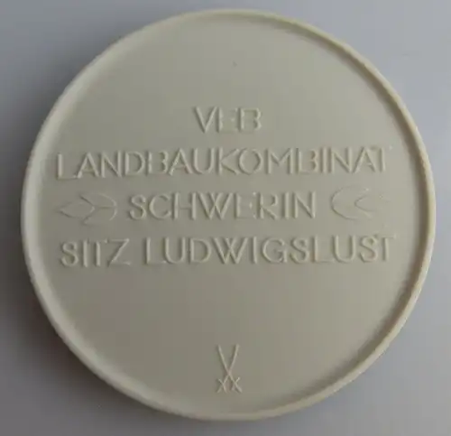 Meissen Medaille: VEB Landbaukombinat Schwerin Sitz Ludwigslust, Orden2191