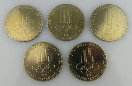 5 Medaillen: Gesellschaft zur Förderung des olympischen Gedankens DDR, Orden2182