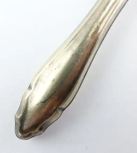 E9692 Alter Sardinenheber mit Griff aus 835 Silber Halbmond & Krone