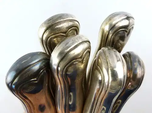 E9684 6 teiliges WMF Fischbesteck mit Augsburger Faden und Ziermonogramm H