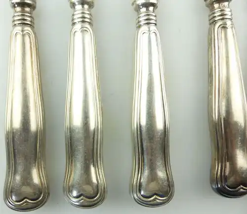 E9684 6 teiliges WMF Fischbesteck mit Augsburger Faden und Ziermonogramm H