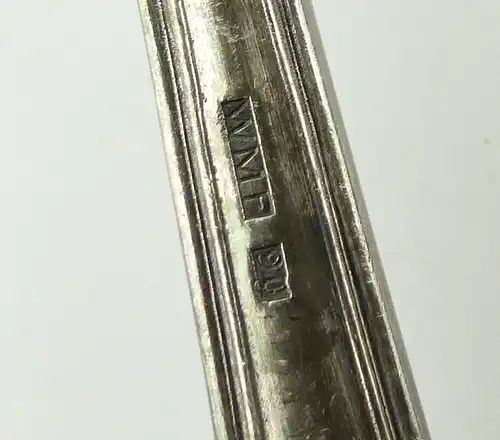 e9734 2 große Vorlegelöffel von WMF mit Kreuzband Muster 90 in Silberauflage