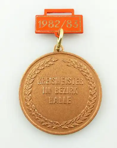 e9719 Medaille Kreismeister Bezirk Halle 1982/83 DFV Fußball Verband der DDR
