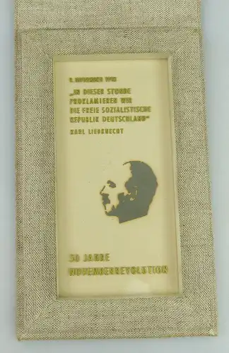 Medaille: 50 Jahre Novemberrevolution 9.Nov. 1918, Karl Liebknecht, Orden1587