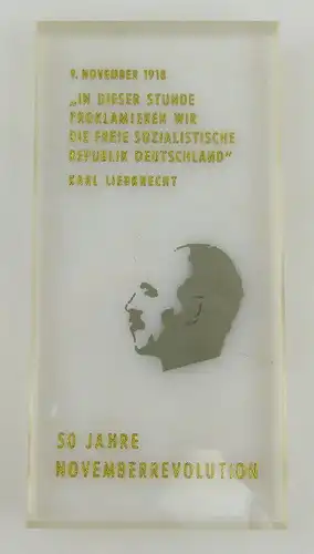 Medaille: 50 Jahre Novemberrevolution 9.Nov. 1918, Karl Liebknecht, Orden1587