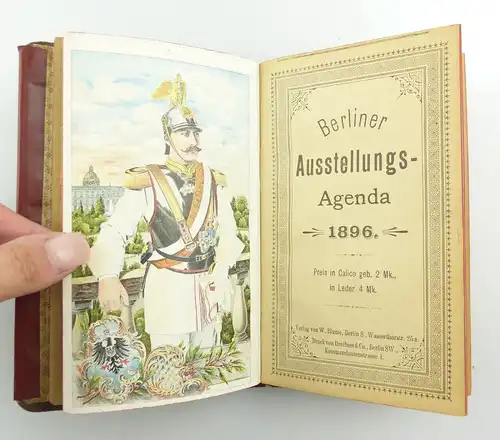 e9768 Sehr seltene Berliner Ausstellungs-Agenda 1896 W. Blume Dreifuss & Co.