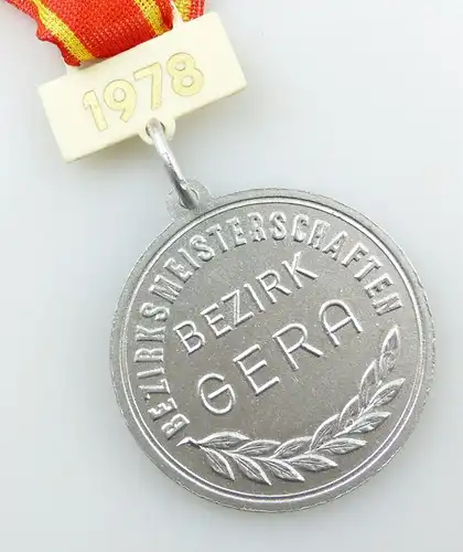 #e5802 DDR Medaille 1978 Bezirksmeisterschaften Bezirk Gera