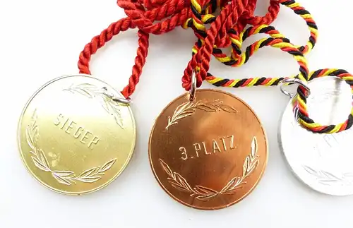 #e5801 3 allgemeine Sport-Medaillen 1., 2. und 3. Platz, Bronze, Silber und Gold