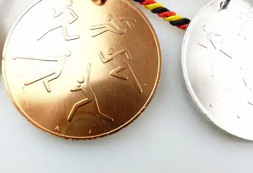 #e5801 3 allgemeine Sport-Medaillen 1., 2. und 3. Platz, Bronze, Silber und Gold