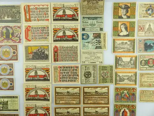 Verschiedene Serien Notgeld - 57 Scheine z.B. Pasing, Passau, Soltau etc. e1007