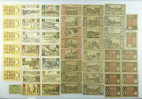 Verschiedene Serien Notgeld - 51 Scheine - Fürstenberg, Berlin etc. e1005