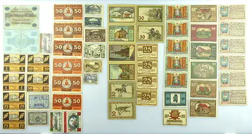 Verschiedene Serien Notgeld - 55 Scheine - Wasungen, Suhl etc. e1004