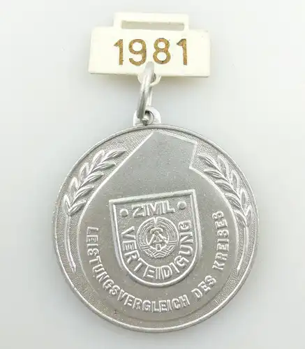 e9652 DDR Medaille Zivilverteidigung Leistungsvergleich des Kreises 1981 Halle