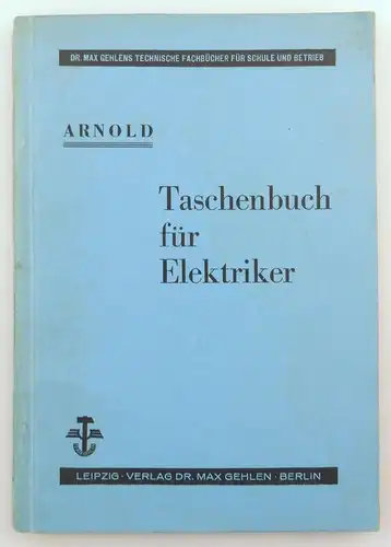e9621 Altes Buch Taschenbuch für Elektriker Fachbuch Auflage 3