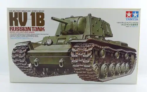 #e3149 Modell Bausatz Tamiya 142 KV-1B Russischer Panzer Model 1940 Maßstab 1:35