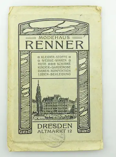 e9619 Kleiner Plan von Dresden mit Straßenverzeichnis Meinhold und Söhne
