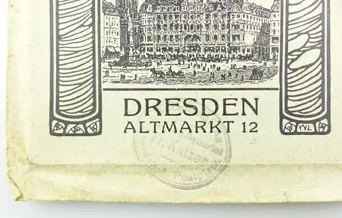 e9619 Kleiner Plan von Dresden mit Straßenverzeichnis Meinhold und Söhne