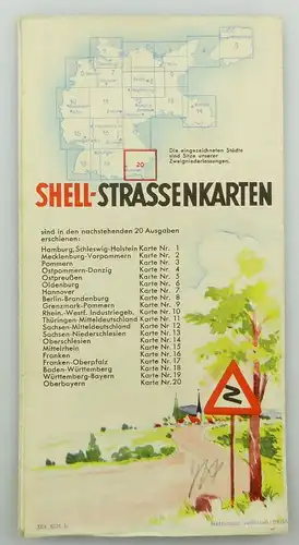 E9616 Shell Reisedienst Straßenkarte Nr 20 Oberbayern Obersee