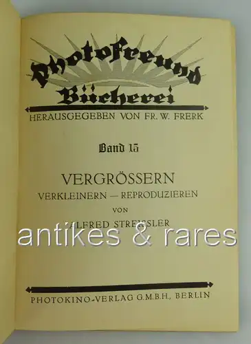 Photofreund Bücherei Band 15 vergrössern, verkleinern, reproduzieren Buch1438