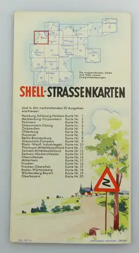 e9605 Alte Shell Straßenkarte Nummer 6 Oldenburg Oldenburger Bauernhaus