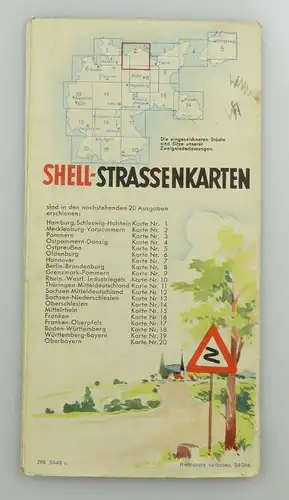 E9603 Alte Shell Straßenkarte Nummer 2 Mecklenburg Vorpommern