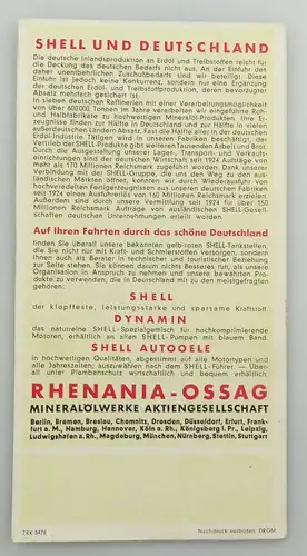 E9594 Alte Shell Stadtkarte Nummer 36 Erfurt