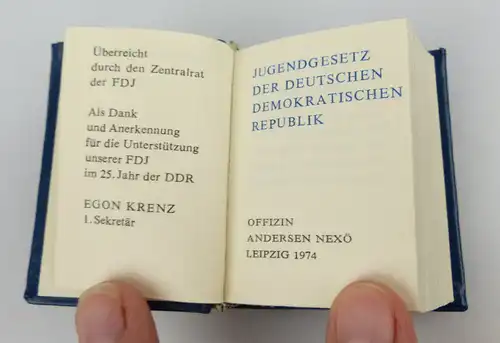 Minibuch: Jugendgesetz der Deutschen Demokratischen Republik bu0819