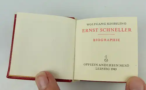 Minibuch Ernst Schneller Biographie Wolfgang Kiesling bu0811
