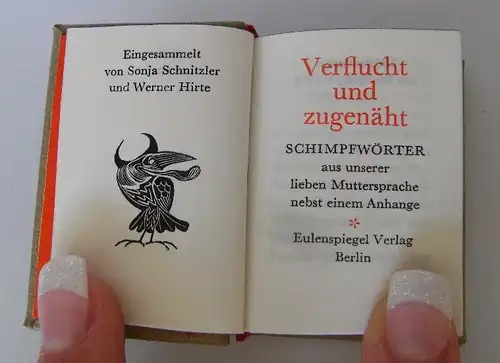Minibuch Verflucht und zugenäht Schimpfwörter aus unserer Muttersprache bu0012