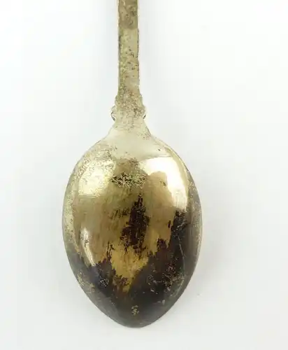 e9859 Alter Löffel aus 800 Silber mit Wappen von Travemünde für Sammler