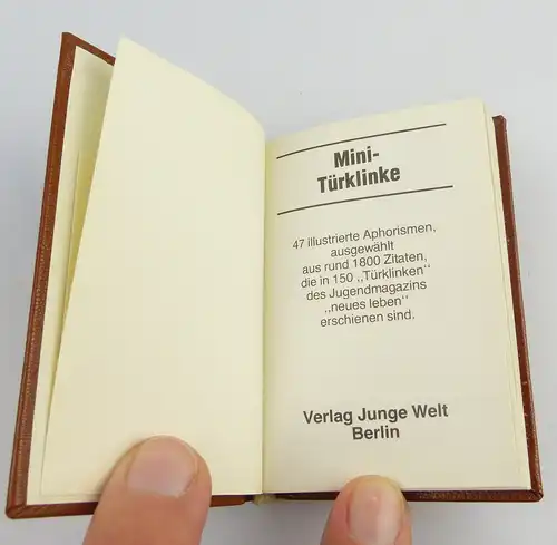 Minibuch: Mini Türklinke, Verlag junge Welt Berlin 1987 / r128