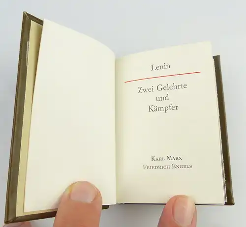 Minibuch: Lenin, Zwei Gelehrte und Kämpfer, Dietz Verlag Berlin 1985  / r113