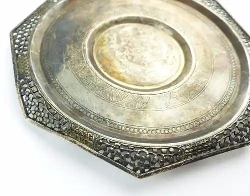 #e6733 2 sehr alte dekorative Untersetzer 900 (Ag) Silber Vietnam 100 g