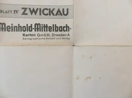 MM Entfernungskarte der Kreishauptstadtmannschaften Sachsens Zwickau e945
