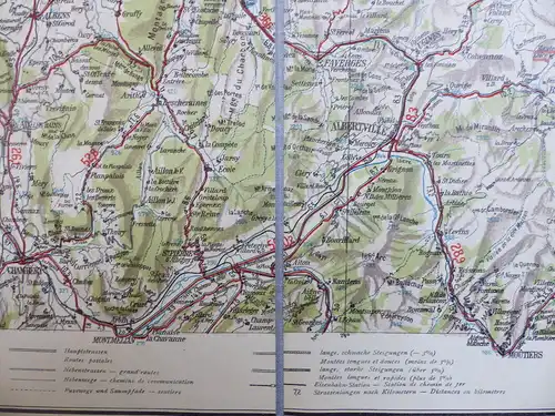 Alpenländer Blatt, Mittelbach´s Auto-, Radfahrer und Touristenkarte Schweiz e933