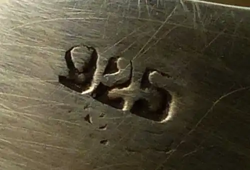 Dekorativer Serviettenringe in 925 (Ag) Silber, mit Monogramm (norb659)