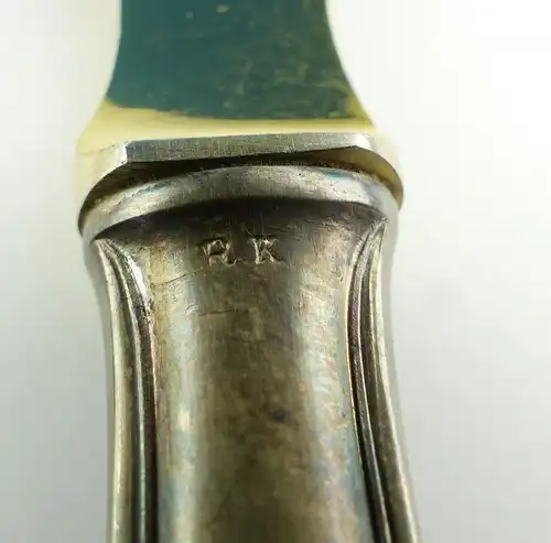 e10010 2 Vorlegemesser mit versilberten Griffen und vergoldeten Schneiden in OVP