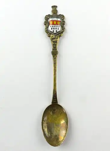 e10034 Andenkenlöffel Sammlerlöffel aus 800 Silber mit Wappen Köln