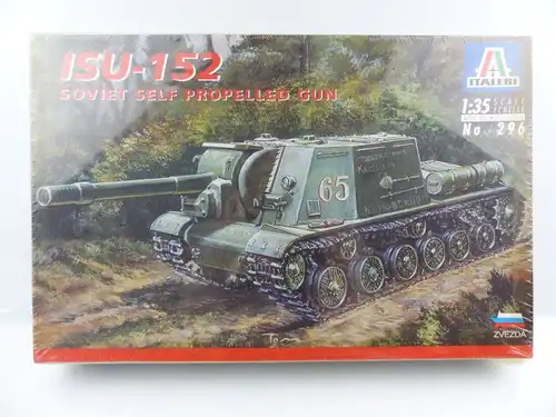 #e3139 Modell Bausatz Italeri OVP 296 sowjetische Selbstfahrlafette Maßstab 1:35