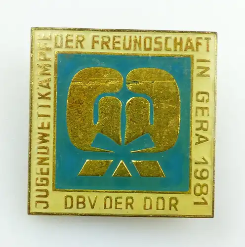 #e5672 DDR - Abzeichen - Nadel - Jugendwettkämpfe der Freundschaft Gera 1981 DBV