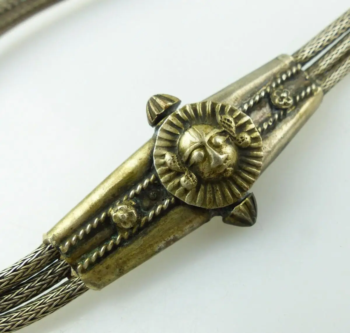 #e7855 Alter Hochzeitsgürtel & Hochzeitsarmband aus massivem Silber 118 g 3