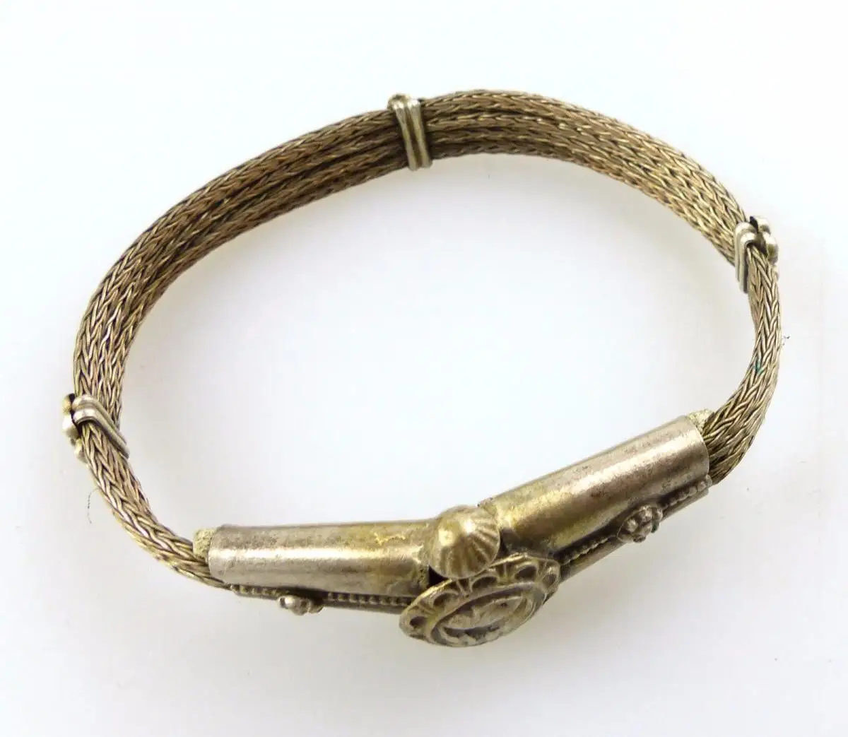 #e7855 Alter Hochzeitsgürtel & Hochzeitsarmband aus massivem Silber 118 g 4